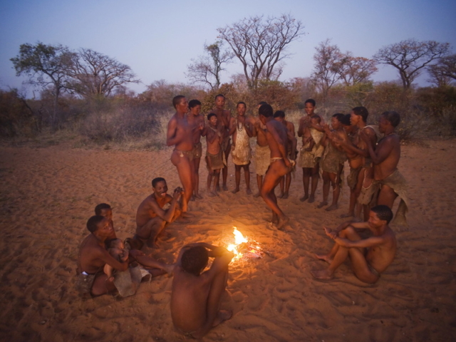 San people (also Saan), or Bushmen. San people (also Saan), or Bushmen.
